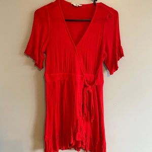 Entro Red Wrap Dress - Small